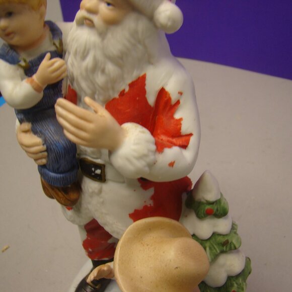 1985 Denim Days "I Love Santa" Figurine - #8951 Interiors Homco Vintage - Picture 3 of 16